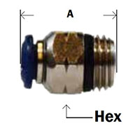 Nickel Plated Brass Push In Male Connector Diagram